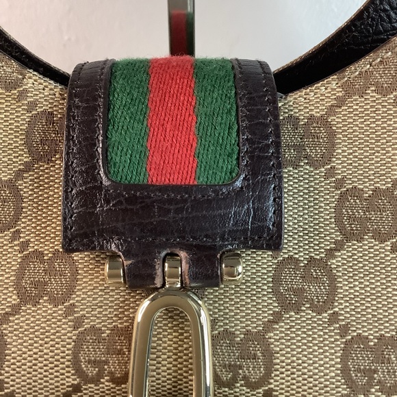 🛍❤️‍🔥❤️‍🔥GUCCI Beige/Ebony GG Canvas/Leather Junco Shoulder Bag❤️‍🔥 - Picture 11 of 13